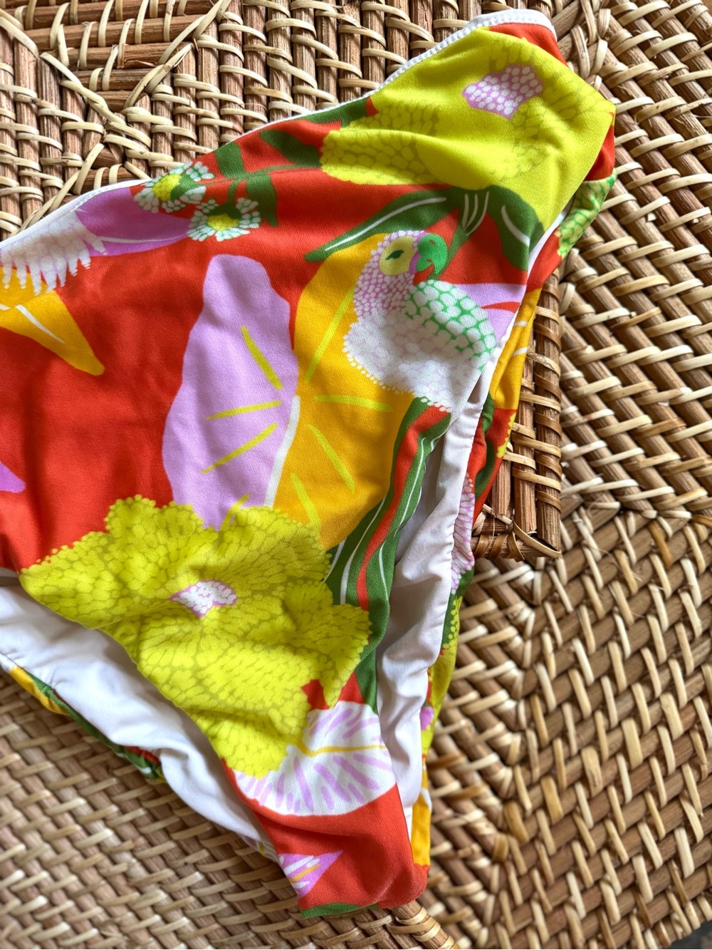 ☀️🏖️ FARM RIO 🏖️☀️ HIGH WAISTED TROPICAL PARROT SWIM BIKINI BOTTOMS